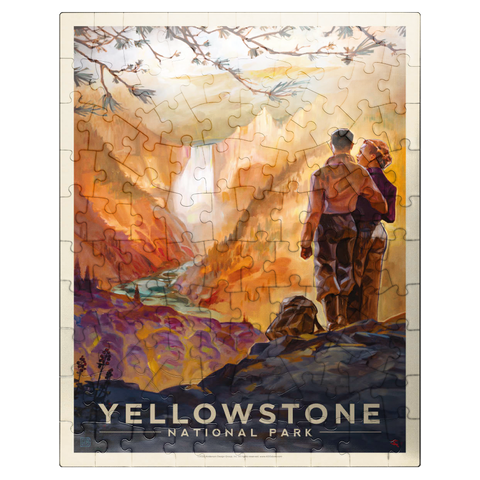 puzzleplate Yellowstone National Park: Yellowstone Falls 100 Jigsaw Puzzle