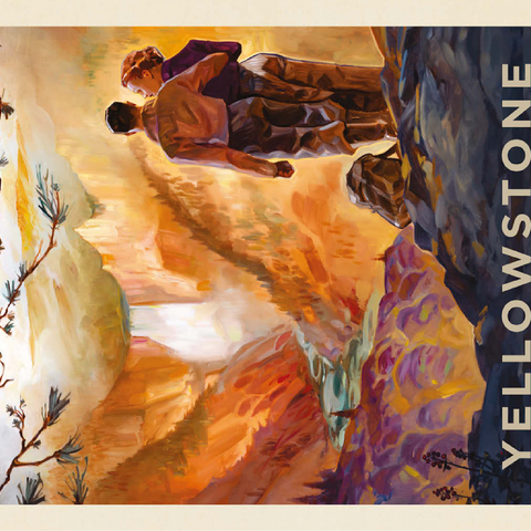 Yellowstone National Park: Yellowstone Falls 100 Jigsaw Puzzle 3D Modell