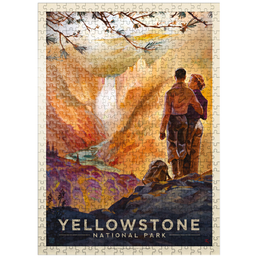 puzzleplate Yellowstone National Park: Yellowstone Falls 500 Jigsaw Puzzle