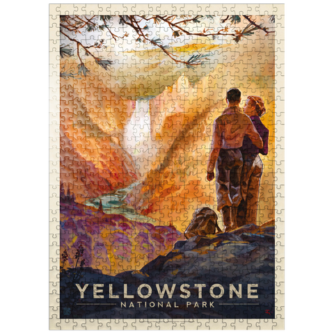 puzzleplate Yellowstone National Park: Yellowstone Falls 500 Jigsaw Puzzle