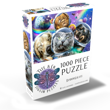 Astronaut Pet Selfie, Space Cat - Random Galaxy 1000 Jigsaw Puzzle box view2