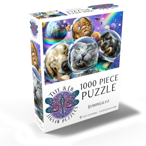 Astronaut Pet Selfie, Space Cat - Random Galaxy 1000 Jigsaw Puzzle box view2