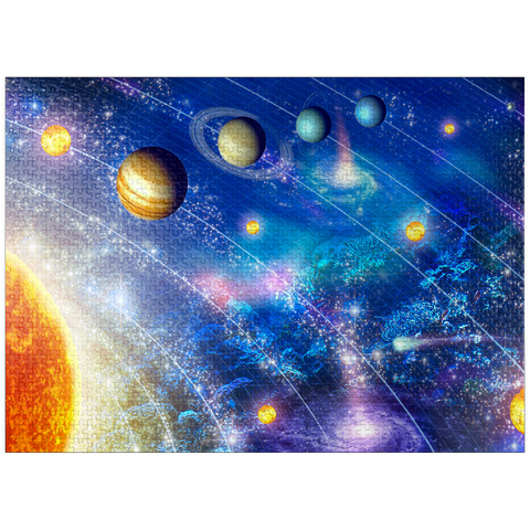 puzzleplate Solar System, Celestial Ocean - Random Galaxy 1000 Jigsaw Puzzle