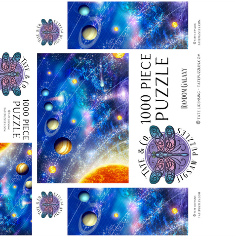 Solar System, Celestial Ocean - Random Galaxy 1000 Jigsaw Puzzle box 3D Modell