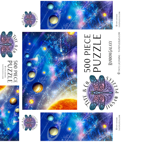 Solar System, Celestial Ocean - Random Galaxy 500 Jigsaw Puzzle box 3D Modell