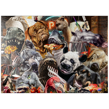 puzzleplate Animal Restaurant, Pet Selfie - Random Galaxy 1000 Jigsaw Puzzle