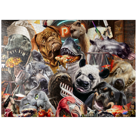 puzzleplate Animal Restaurant, Pet Selfie - Random Galaxy 1000 Jigsaw Puzzle