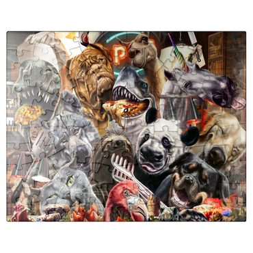 puzzleplate Animal Restaurant, Pet Selfie - Random Galaxy 100 Jigsaw Puzzle