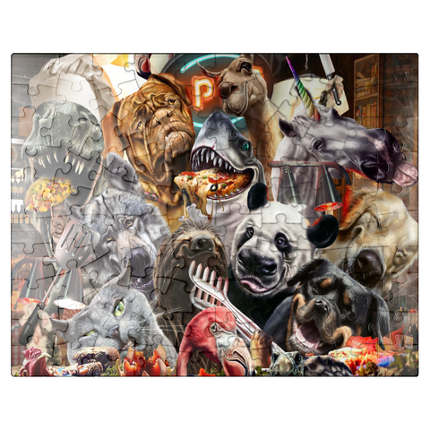 puzzleplate Animal Restaurant, Pet Selfie - Random Galaxy 100 Jigsaw Puzzle