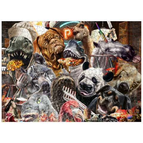 puzzleplate Animal Restaurant, Pet Selfie - Random Galaxy 500 Jigsaw Puzzle