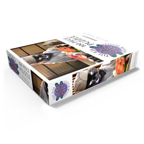 Black Cat Chef, Sushi Ramen - Random Galaxy 100 Jigsaw Puzzle box view1