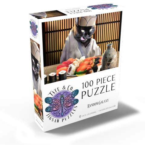 Black Cat Chef, Sushi Ramen - Random Galaxy 100 Jigsaw Puzzle box view2
