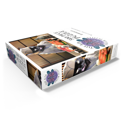 Black Cat Chef, Sushi Ramen - Random Galaxy 500 Jigsaw Puzzle box view1