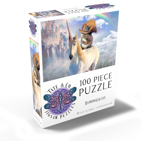 Squirrel Riding Unicorn - Random Galaxy 100 Jigsaw Puzzle box view2