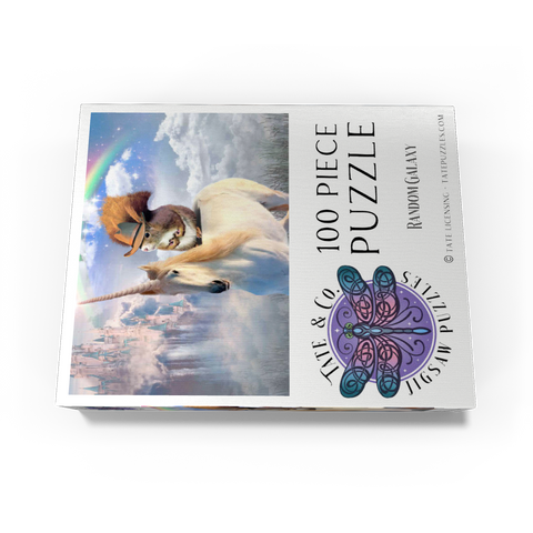 Squirrel Riding Unicorn - Random Galaxy 100 Jigsaw Puzzle box view3