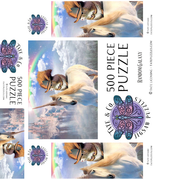 Squirrel Riding Unicorn - Random Galaxy 500 Jigsaw Puzzle box 3D Modell
