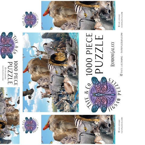 African Animals Island - Random Galaxy 1000 Jigsaw Puzzle box 3D Modell