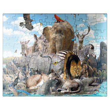 puzzleplate African Animals Island - Random Galaxy 100 Jigsaw Puzzle