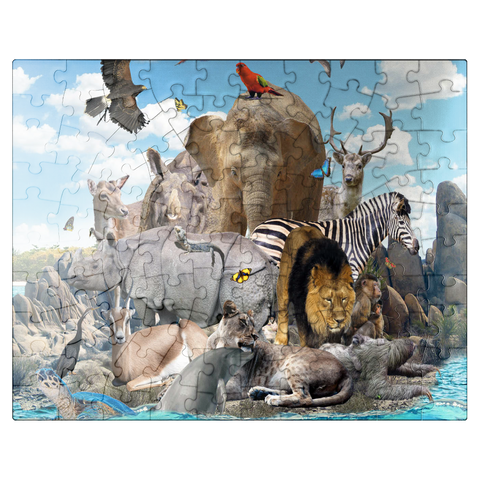 puzzleplate African Animals Island - Random Galaxy 100 Jigsaw Puzzle