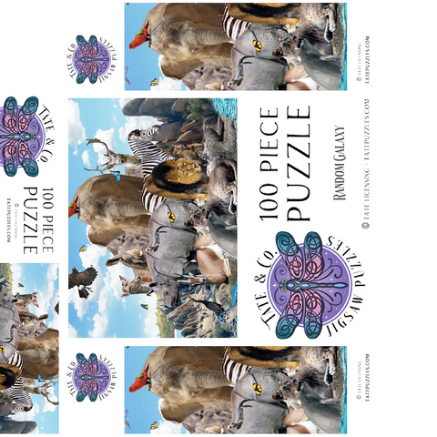 African Animals Island - Random Galaxy 100 Jigsaw Puzzle box 3D Modell