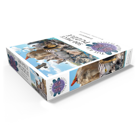 African Animals Island - Random Galaxy 500 Jigsaw Puzzle box view1