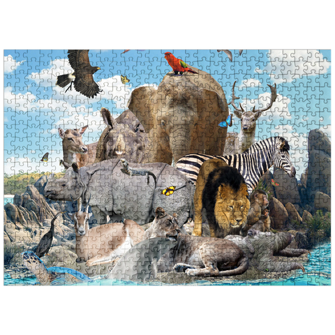puzzleplate African Animals Island - Random Galaxy 500 Jigsaw Puzzle