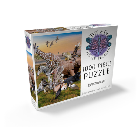 African Animals Safari - Random Galaxy 1000 Jigsaw Puzzle box view2