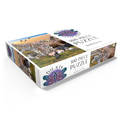 African Animals Safari - Random Galaxy 100 Jigsaw Puzzle box view1