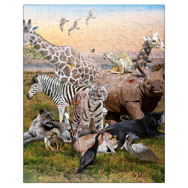 puzzleplate African Animals Safari - Random Galaxy 100 Jigsaw Puzzle