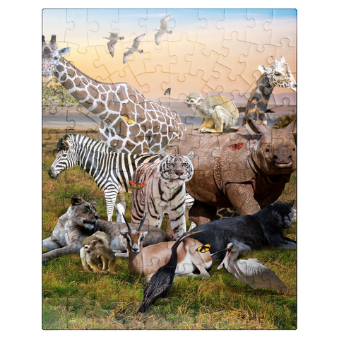 puzzleplate African Animals Safari - Random Galaxy 100 Jigsaw Puzzle