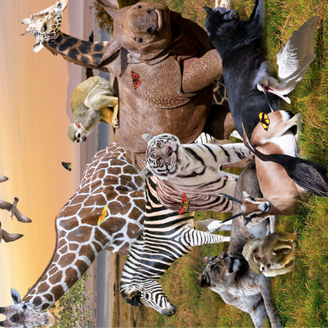 African Animals Safari - Random Galaxy 100 Jigsaw Puzzle 3D Modell