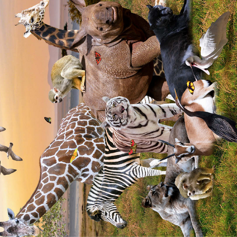 African Animals Safari - Random Galaxy 100 Jigsaw Puzzle 3D Modell