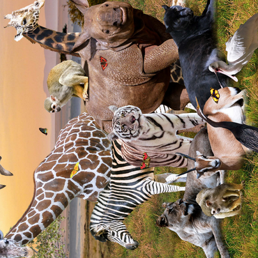 African Animals Safari - Random Galaxy 500 Jigsaw Puzzle 3D Modell