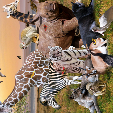 African Animals Safari - Random Galaxy 500 Jigsaw Puzzle 3D Modell