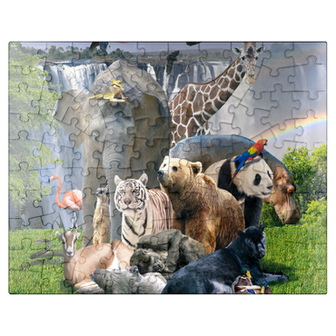 puzzleplate African Animals Waterfall - Random Galaxy 100 Jigsaw Puzzle