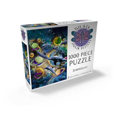 Galaxy Dolphin, Space Dolphins - Random Galaxy 1000 Jigsaw Puzzle box view2