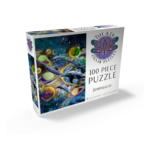 Galaxy Dolphin, Space Dolphins - Random Galaxy 100 Jigsaw Puzzle box view2