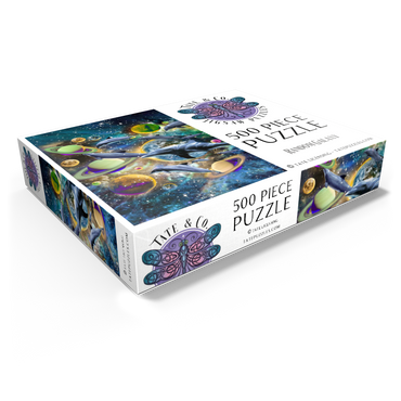 Galaxy Dolphin, Space Dolphins - Random Galaxy 500 Jigsaw Puzzle box view1