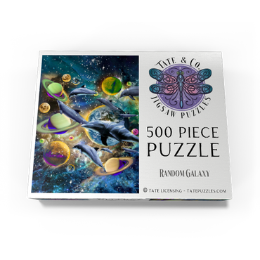 Galaxy Dolphin, Space Dolphins - Random Galaxy 500 Jigsaw Puzzle box view3