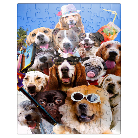puzzleplate Dog Selfie, Pet Dogs - Random Galaxy 100 Jigsaw Puzzle