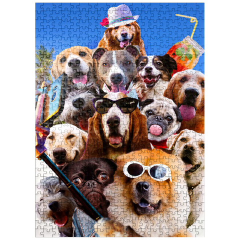 puzzleplate Dog Selfie, Pet Dogs - Random Galaxy 500 Jigsaw Puzzle