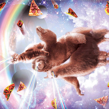Cat Sloth Llama, Riding Pile - Random Galaxy 1000 Jigsaw Puzzle 3D Modell