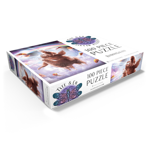 Cat Sloth Llama, Riding Pile - Random Galaxy 100 Jigsaw Puzzle box view1