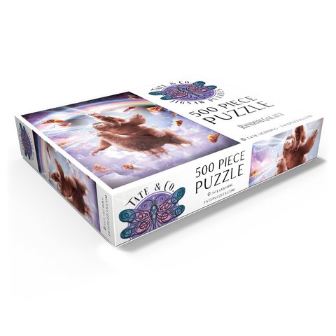 Cat Sloth Llama, Riding Pile - Random Galaxy 500 Jigsaw Puzzle box view1