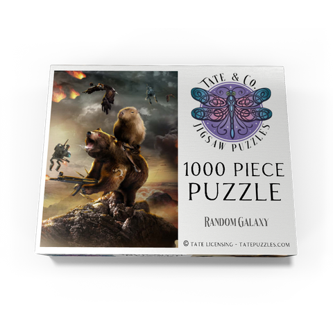 Capybara Riding Bear, Post-Apocalypse Survival, Random Galaxy 1000 Jigsaw Puzzle box view3