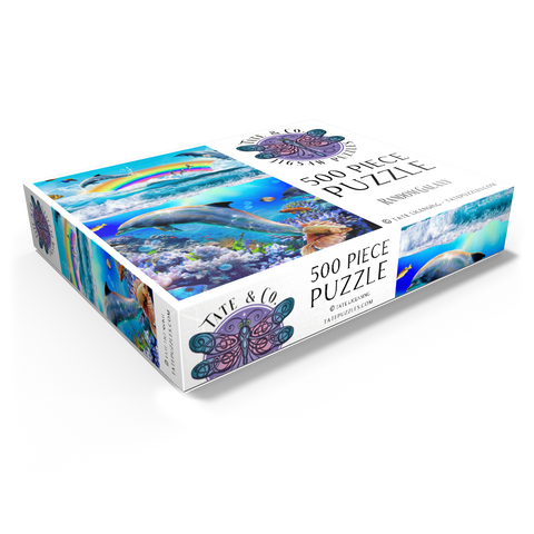 Rainbow Dolphin, Dolphins Beach - Random Galaxy 500 Jigsaw Puzzle box view1