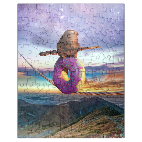 puzzleplate Hamster Donut Balance Beam, Guinea Pig - Random Galaxy 100 Jigsaw Puzzle