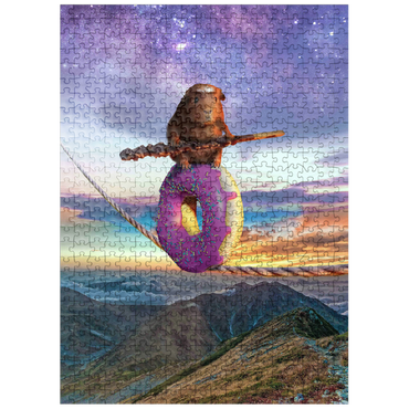 puzzleplate Hamster Donut Balance Beam, Guinea Pig - Random Galaxy 500 Jigsaw Puzzle