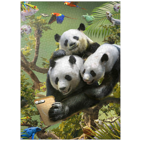 puzzleplate Panda Selfie, Pandas - Random Galaxy 1000 Jigsaw Puzzle