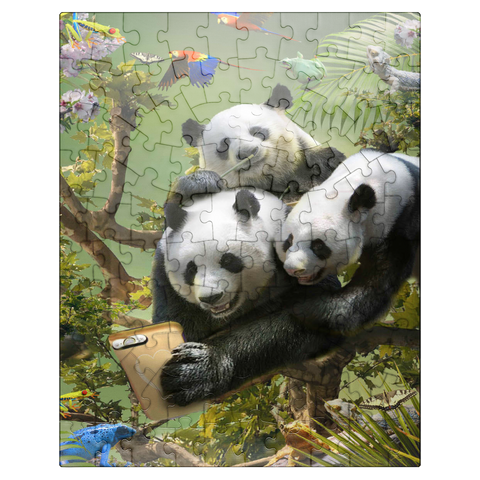 puzzleplate Panda Selfie, Pandas - Random Galaxy 100 Jigsaw Puzzle